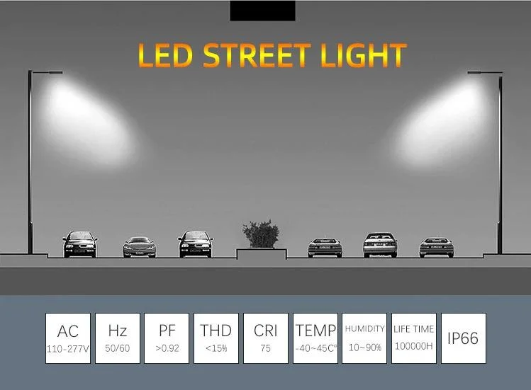 SMD3030 Sustainable Hybrid Street Lamp NEMA Intelligent LED Pathway and Parks Luminaire