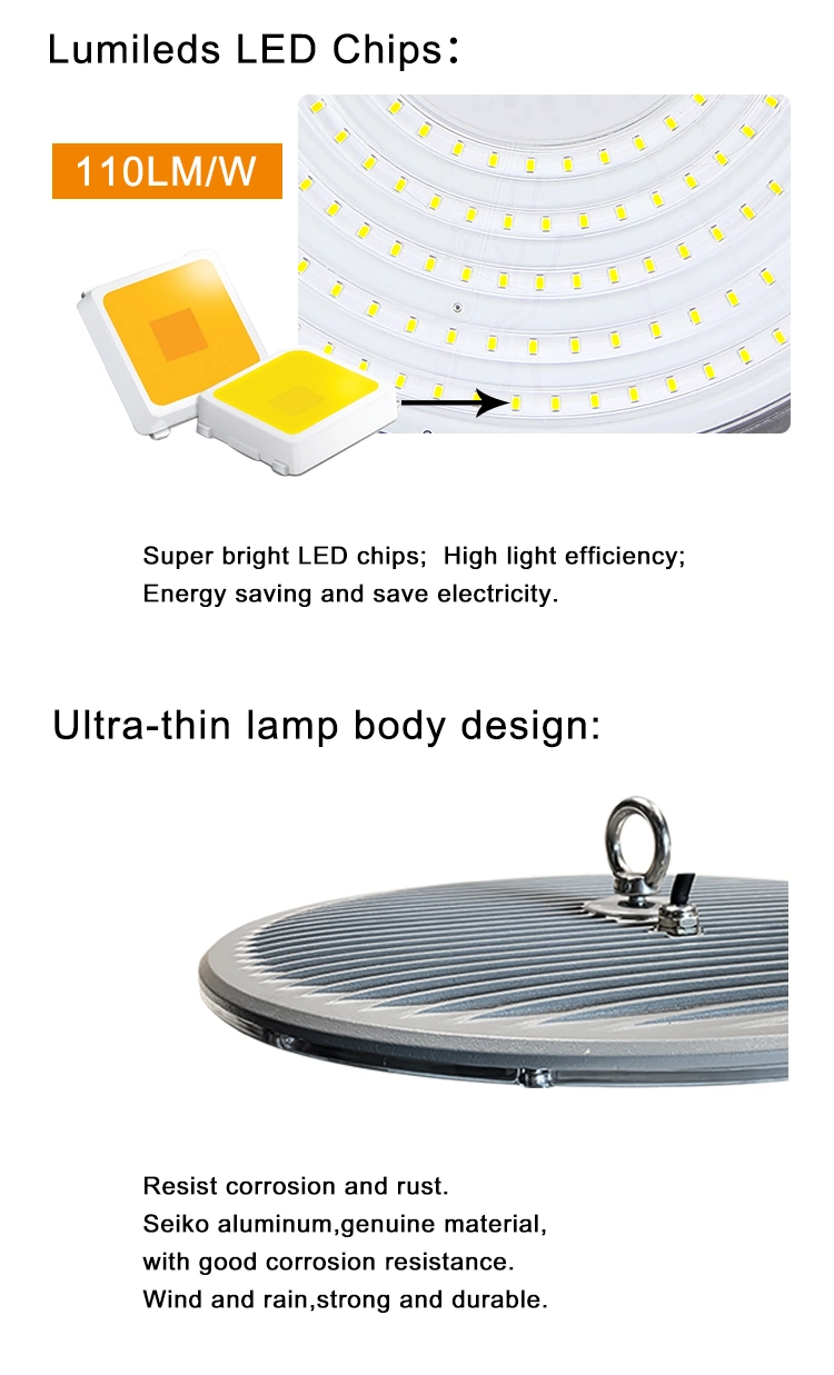New Product Industrial New Design UFO LED Linear High Bay Light Outdoor Smart 50W 100W 150W 200W