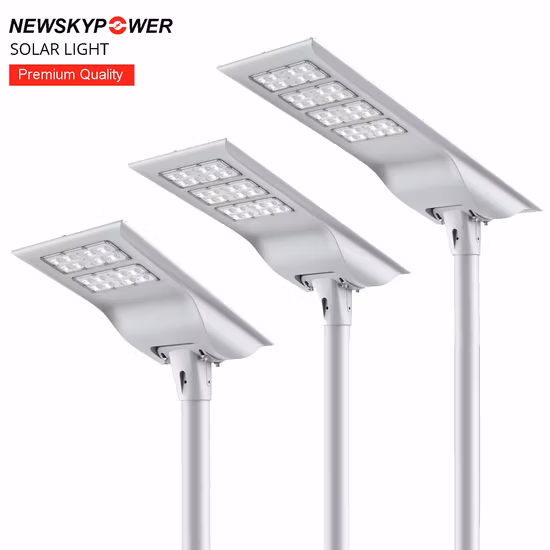 New Modern High Lumen Outdoor Waterproof Integrated Aluminum 30W 40W 60W 80W 100W LED All in One Solar Street Light